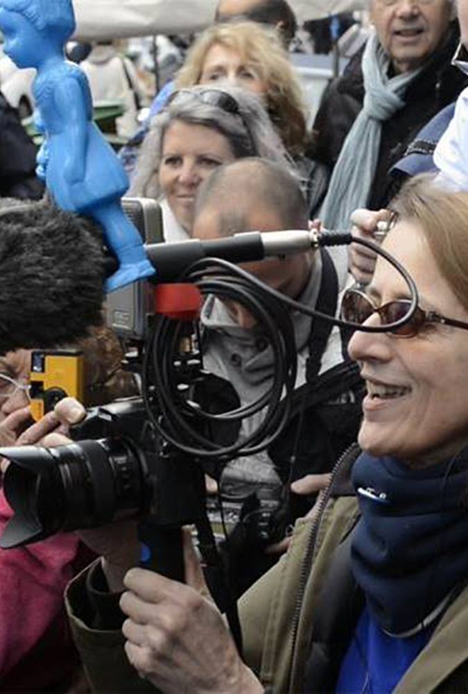 Rina Sherman filming Michou in Montmartre